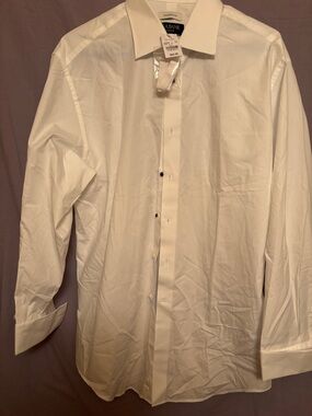 Jos. A. Bank Men's White Spread Collar Dress Shirt